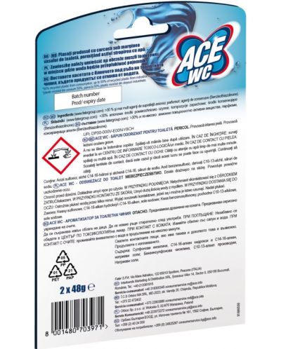 Ароматизатор за тоалетна ACE - WC Sea breeze, 96 g - 2