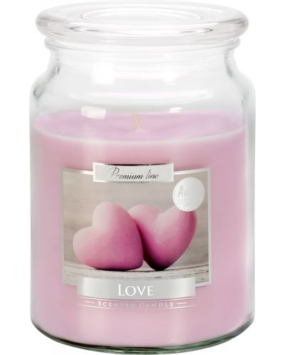 Ароматна свещ Bispol Premium - Love, 500 g - 1