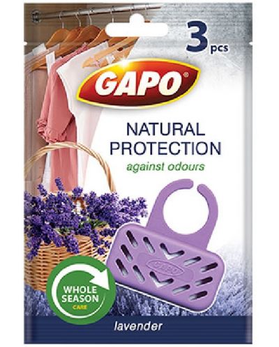 Ароматизатор против молци Gapo - Natural Protection, 3 броя, лавандула - 1