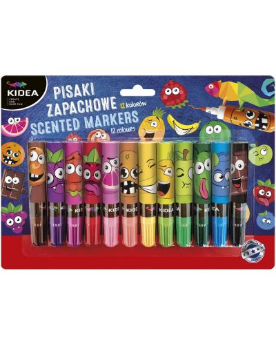 Ароматни маркери Kidea - 12 цвята - 1