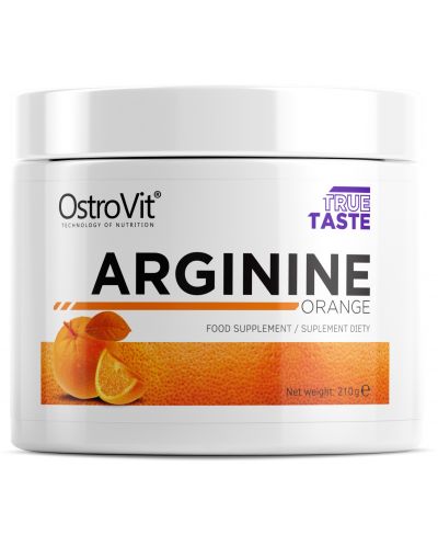 Arginine Powder, портокал, 210 g, OstroVit - 1