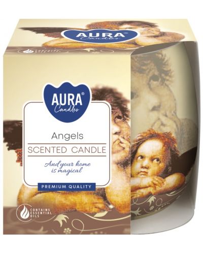 Ароматна свещ в чаша Bispol Aura - Angels, 100 g - 1
