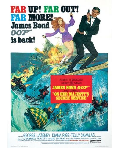 Арт принт Pyramid Movies: James Bond - Her Majestys Service One-Sheet - 1