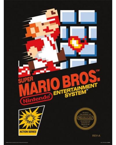 Арт принт Pyramid Games: Super Mario - Nes Cover - 1