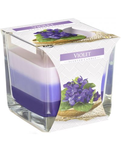 Ароматна свещ Bispol Aura - Violet, 170 g - 1