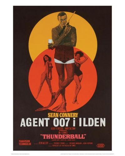 Арт принт Pyramid Movies: James Bond - Thunderball – Danish - 1