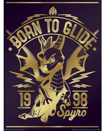 Арт принт Pyramid Games: Spyro - Gold Born To Glide - 1