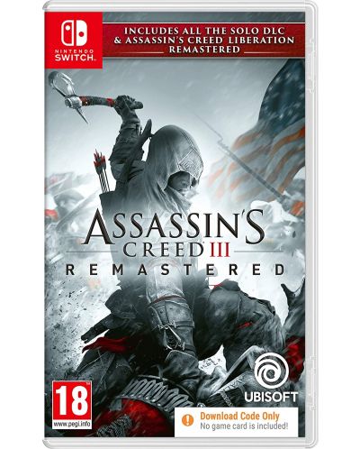 Assassin's Creed III Remastered + All Solo DLC & Assassin's Creed Liberation - Код в кутия (Nintendo Switch) - 1