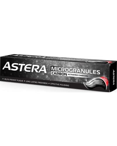 Astera Паста за зъби Microgranules Carbon, 75 ml - 1