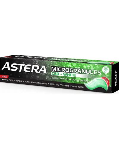 Astera Паста за зъби Microgranules CBD + White, 75 ml - 1