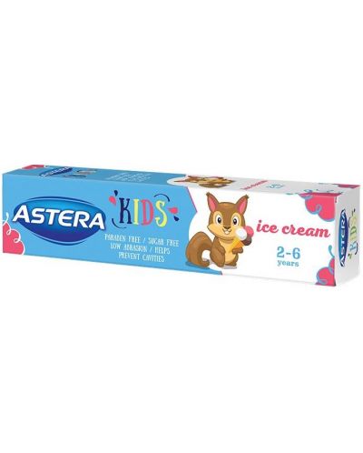 Astera Kids Паста за зъби Ice cream, 2-6 години, 50 ml - 1