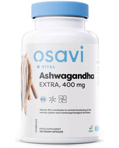 Ashwagandha Extra, 400 mg, 120 капсули, Osavi - 1