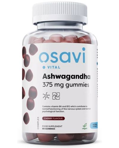 Ashwagandha, 375 mg, 90 желирани таблетки, Osavi - 1