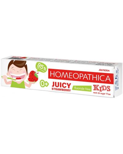 Astera Homeopathica Kids Паста за зъби Juicy, 0м+, 50 ml - 1