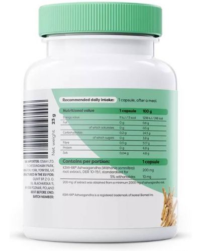 Ashwagandha KSM-66, 200 mg, 60 капсули, Osavi - 2