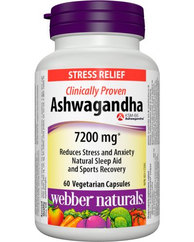 Ashwagandha, 600 mg, 60 капсули, Webber Naturals - 1
