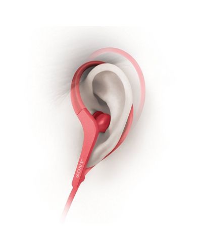 Слушалки с микрофон Sony MDR-AS410AP - розови - 3