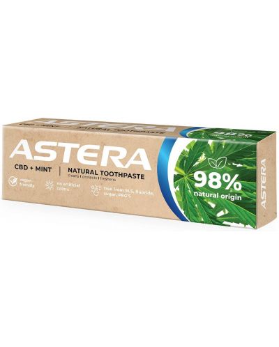 Astera Natural Паста за зъби CBD + Mint, 75 ml - 1