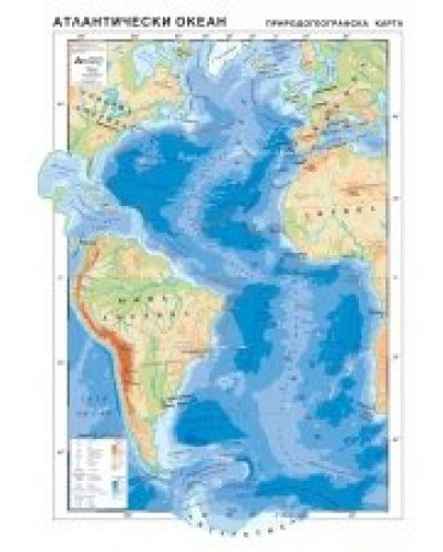 Атлантически океан: Географска стенна карта (1:12 000 000) - 1
