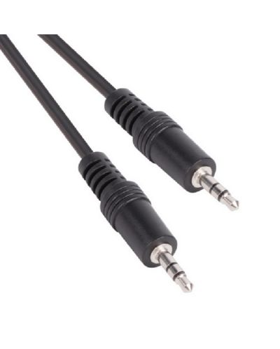 Аудио кабел VCom - CV201, жак 3.5 mm/жак 3.5 mm, 5 m, черен - 2
