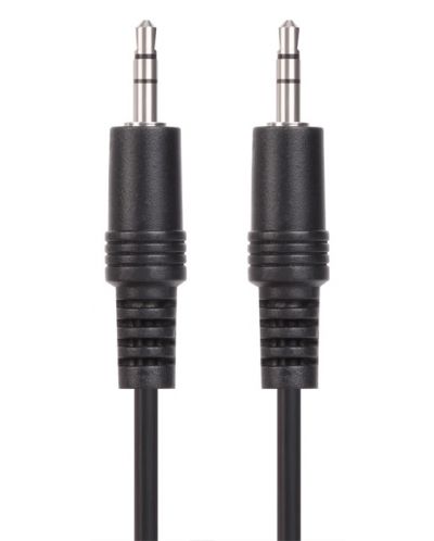 Аудио кабел VCom - CV201, жак 3.5 mm/жак 3.5 mm, 1.5 m, черен - 1