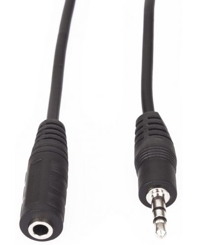 Аудио кабел VCom - CV202, жак 3.5 mm/жак 3.5mm, 10 m, черен  - 1
