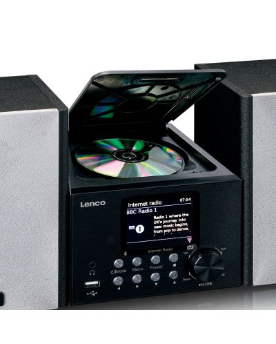 Аудио система Lenco - MC-250BK, черна/сива - 4