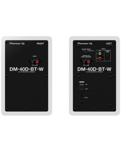 Аудио система Pioneer DJ - DM-40D-BT, 2.0, бяла - 3