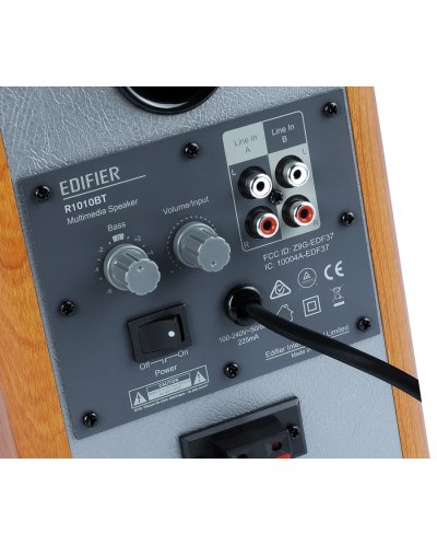 Аудио система Edifier - R1010BT, кафява/сива - 4