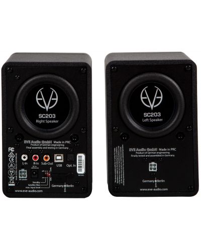 Аудио система EVE Audio - SC203, черна/сребриста - 6