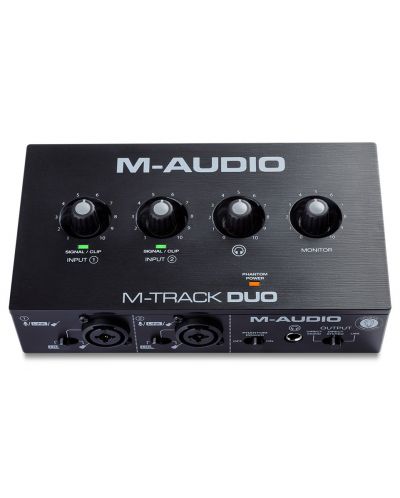 Аудио интерфейс M-Audio - M-Track Duo, черен - 1