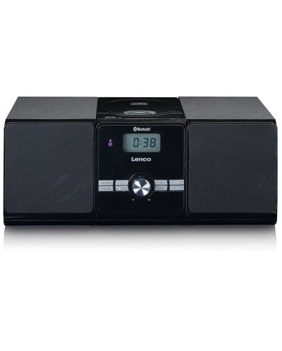 Аудио система Lenco - MC-030BK, 2.0, черна - 1