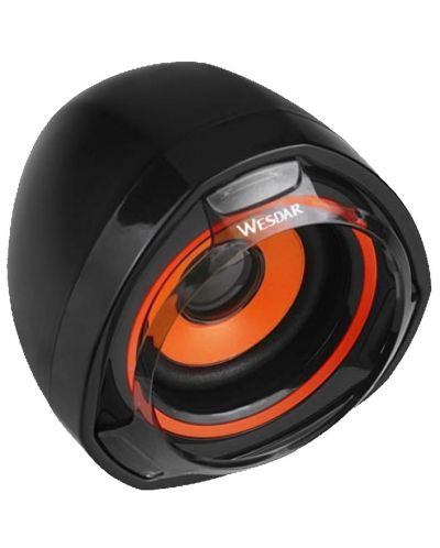 Аудио система Wesdar - CS1, черна/оранжева - 2
