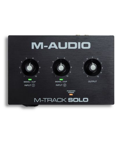 Аудио интерфейс M-Audio - M-Track Solo, черен - 2