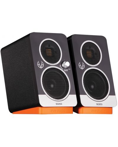 Аудио система EVE Audio - SC203, черна/сребриста - 2