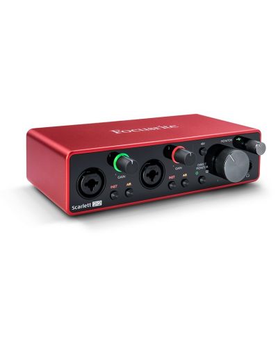 Аудио интерфейс Focusrite - Scarlett 2i2 3rd Gen, червен - 2