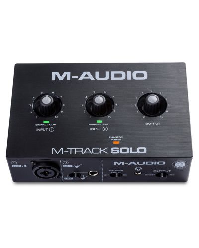 Аудио интерфейс M-Audio - M-Track Solo, черен - 1