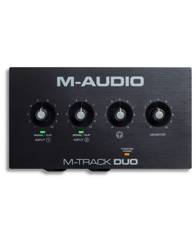 Аудио интерфейс M-Audio - M-Track Duo, черен - 2