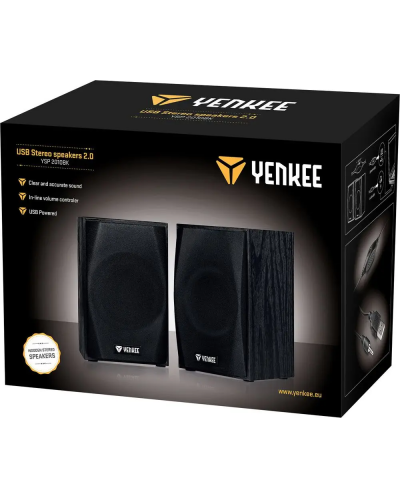 Аудио система Yenkee - 2010BK, 2.0, черна - 4