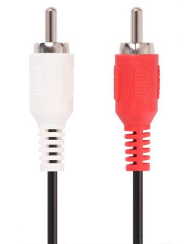 Аудио кабел VCom - CV212, жак 3.5 mm/2x RCA, 1.8 m, черен/бял/червен - 4