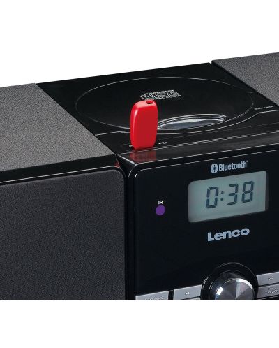 Аудио система Lenco - MC-030BK, 2.0, черна - 5