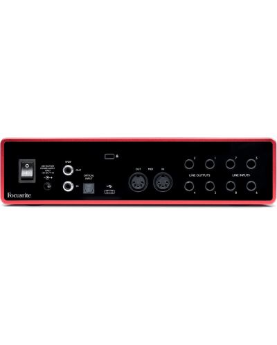 Аудио интерфейс Focusrite - Scarlett 18i8 3rd Gen, червен - 4