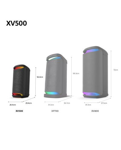 Аудио система Sony - SRS-XV500, черна - 8