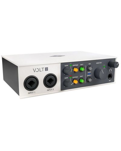 Аудио интерфейс Universal Audio - Volt 2 Studio Pack, бял/сив - 4