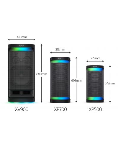Аудио система Sony - SRS-XV900, черна - 9