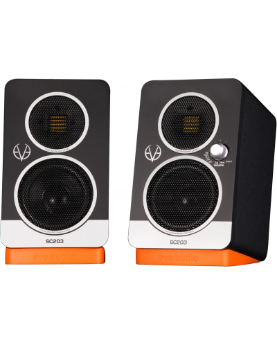 Аудио система EVE Audio - SC203, черна/сребриста - 1
