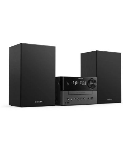 Аудио система Philips - TAM3505, 2.0, черна - 1