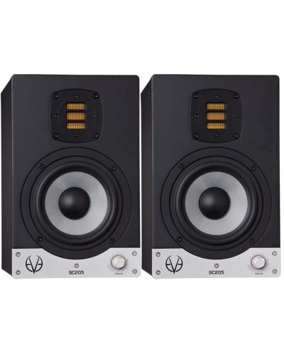 Аудио система EVE Audio - SC205, черна/сребриста - 1