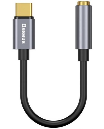 Аудио кабел Baseus - L54, USB-C/жак 3.5 mm, тъмносив - 1