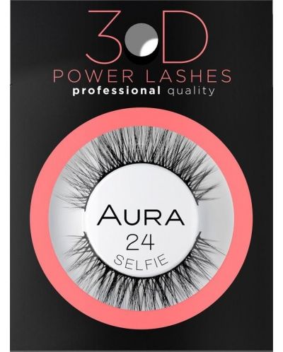Aura 3D Мигли за очи Power Lashes, Selfie N024 - 1